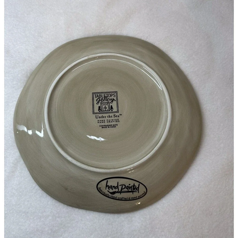 Tabletops Gallery Under The Sea Plate Hand Crafted Painted Fish 9”